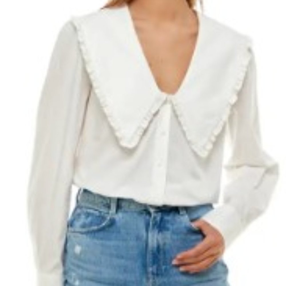 WAYF Esther Collar Blouse